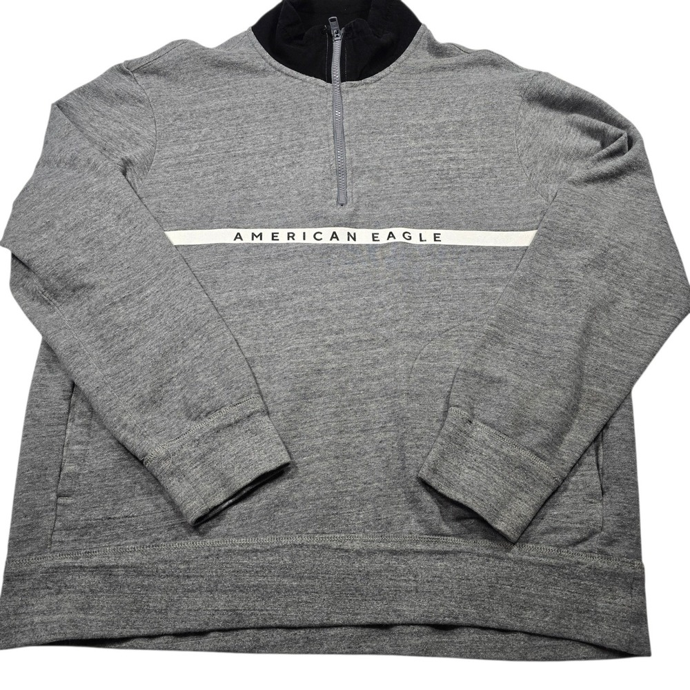 American Eagle Quarter‎ Zip Sweatshirt Men's Large Preppy Old Money Pullover